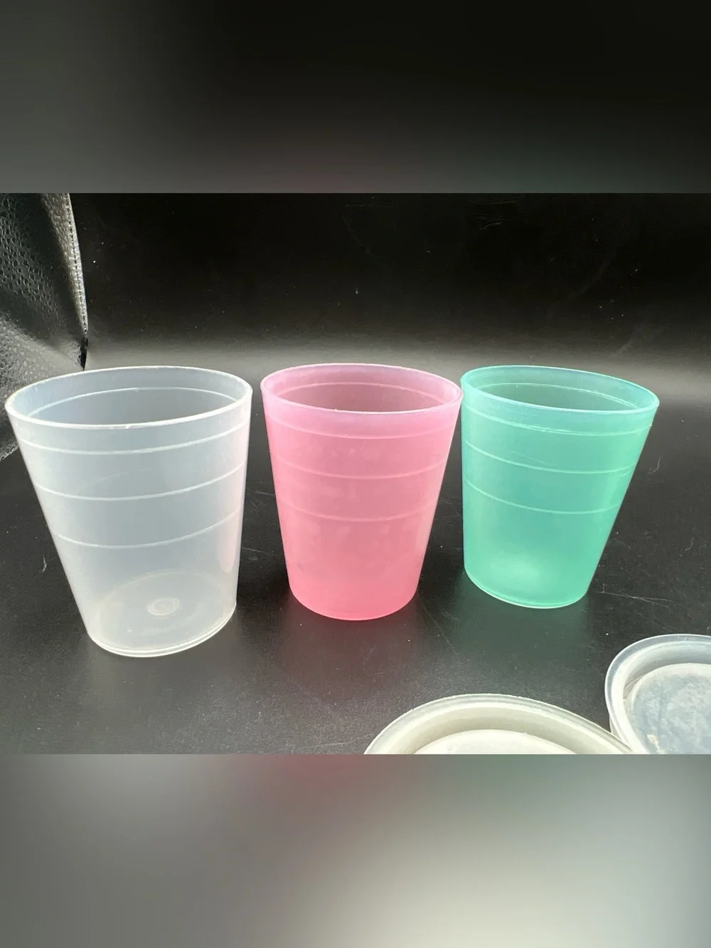 Tupperware Vintage Mini 2oz Pastel Midget Containers Set 3 Cups